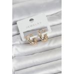 Gold Renk Pirinç Halka 15 Mm Kadın Küpe 5886