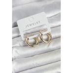 Gold Renk Pirinç Halka 20 Mm Kadın Küpe - Tj-Bkp11761