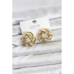 Gold Renk Pirinç Keskin Sarmal Model Kadın Küpe - Tj-Bkp11600