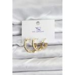 Gold Renk Zirkon Taşlı Kadın Küpe - Tj-Bkp11342