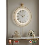 Gold - Royal Kadran Exclusive - Pilli Led - 3 Pil İle Gelir - Modern Metal Duvar Saati