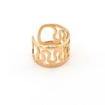 GOLD SARI RENKLİ EARCUFF KIKIRDAK KÜPE SARMAL DESENLİ EX097