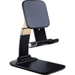 Gold Seri Katlanabilir Masaüstü Telefon ve Tablet Standı Siyah
