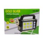Gold Silver GS-490 15W Güneş Enerjili Çok Fonksiyonlu Fener