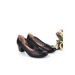 Gold Step GoldStep 8656 Günlük Rahat Fileli 5 Cm Topuklu Kadın Ayakkabı (SİYAH)