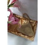 Gold taşlı üçgen form abiye el çantası