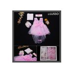 GOLD TEKSTİL Kiz Bebek Yeni Doğan Mevlüt Özel Gün Kiyafeti Pembe Tüllü Elbise Takim