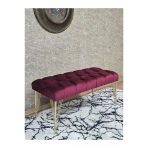 Gold Tel Ayaklı 90 Cm Puf Bench - Puf - Bench - Kasalı Oturak - Oturak - Yatak Ucu Puf Bordo Renk 90 X 40 Boyut/Ebat
