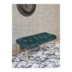 Gold Tel Ayaklı 90 Cm Puf Bench - Puf - Bench - Kasalı Oturak - Oturak - Yatak Ucu Puf Yeşil Renk 90 X 40 Boyut/Ebat