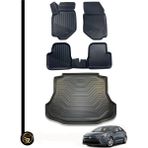 Gold Toyota Corolla 2019-2024 Sedan 3D Havuzlu Oto Paspas + Bagaj Havuzu Lila Ikili Set - Siyah