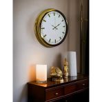 Gold & White Lüks Tasarım 40 Cm Gold Metal Duvar Saati