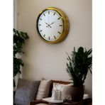 Gold & White Lüks Tasarım 40 Cm Gold Metal Duvar Saati