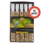 Gold Wings Premium 10x10 Adet Ballı ve Meyveli Muhabbet Kuşu Krakeri
