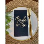 Gold Yaldızlı Siyah Bride To Be Peçete 16 Adet