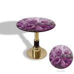 Gold Yuvarlak Masa Çap 80Cm - (Cdf Tabla) - Desen Kod:4224