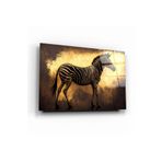 Gold Zebra Cam Tablo | Hediyelik, Dekoratif, Ofis, Mutfak