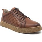 Goldbrand %100 Hakiki Deri Erkek Kışlık Rahat Günlük Casual Süs Bağcıklı Yeni Sezon Sneaker Ayakkabı 40-44 - Taba