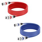 Goldeee XLR Kablo,16.5 Feet - 2 Paket Mikrofon Kabloları,XLR - XLR Mikrofon Kabloları,Mikrofonlar için Dengeli 3-Pin XLR Erkek,Hoparlör Sistemleri,Kayıt Stüdyoları,Ses Mikserleri,