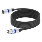 Goldeee XLR Kablosu, 1 Paket 10 Ayaklı Mikrofon Kabloları, Premium XLR - XLR Mikrofon Kabloları - Mikrofonlar, Ses Mikserleri, Hoparlör Sistemleri, Kayıt Stüdyoları (Mavi Bobin) için Dengeli 3-Pin XLR