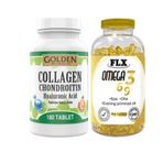 Golden Arizona Collagen Chondroitin 180 Tablet + Flx Omega 3-6-9 90 Tablet