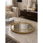 Golden Aura Aynalı Dekoratif Tepsi