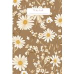 Golden Daisy To Do List: A floral-themed To Do List notebook with white daisies and soft beige tones to inspire your daily tasks.