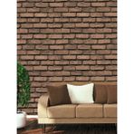Golden DUVAR KAĞIDI - BORDÜR 3D Eskitme Tuğla Görünümlü 5.2m² Silinebilir Nonwoven Dekoratif Duvar Kağıdı - 53 x 1000 cm - Kiremit