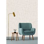 Golden DUVAR KAĞIDI - BORDÜR Tekstil Serisi Keten Kumaş Görünümlü Soft 5.2m² Dekoratif Nonwoven Duvar Kağıdı - 53 x 1000 cm - Açık Bej