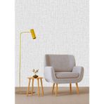 Golden DUVAR KAĞIDI - BORDÜR Tekstil Serisi Keten Kumaş Görünümlü Soft 5.2m² Dekoratif Nonwoven Duvar Kağıdı - 53 x 1000 cm - Açık Gri