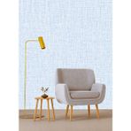 Golden DUVAR KAĞIDI - BORDÜR Tekstil Serisi Keten Kumaş Görünümlü Soft 5.2m² Dekoratif Nonwoven Duvar Kağıdı - 53 x 1000 cm - Açık Mavi