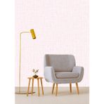 Golden DUVAR KAĞIDI - BORDÜR Tekstil Serisi Keten Kumaş Görünümlü Soft 5.2m² Dekoratif Nonwoven Duvar Kağıdı - 53 x 1000 cm - Açık Pembe