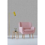 Golden DUVAR KAĞIDI - BORDÜR Tekstil Serisi Keten Kumaş Görünümlü Soft 5.2m² Dekoratif Nonwoven Duvar Kağıdı - 53 x 1000 cm - Gri