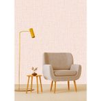 Golden DUVAR KAĞIDI - BORDÜR Tekstil Serisi Keten Kumaş Görünümlü Soft 5.2m² Dekoratif Nonwoven Duvar Kağıdı - 53 x 1000 cm - Somon