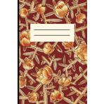 Golden Flowers on Burgundy: Elegant Notebook with Artistic Cover: 120 college-ruled pages — perfect for daily notes, plans, or journaling