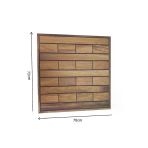 Golden Garden Iroko Masa Tablası Kare (72x70), Ahşap