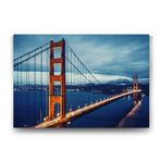 Golden Gate Köprüsü Gece Işıklı Tablosu - 100x70cm