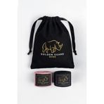 Golden Guard Rhino 4 Metre Siyah Pembe Boks Kickboks Muaythai Sanda Mma El Bandajı 2 Adet (Çift) Sargı Bandajı