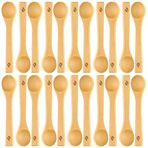Golden Nature Bambu Kaşık Seti (5 Adet), Küçük Mutfak Çay Kaşığı, Şeker, Baharat, Baharat, Kahve, Reçel, Otlar, Bal ve Tatlı için Mükemmel Küçük Tahta Kaşık
