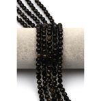 Golden Obsidyen Doğal Taş Dizi 6 Mm Fasetli Küre Kesim - Dz-1005