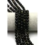 Golden Obsidyen Doğal Taş Dizi 8 Mm Fasetli Küre Kesim - Dz-0848