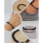 Golden Obsidyen & Oniks Taşı 8mm Unisex Tasarım Bileklik Hawaii Model (1250)
