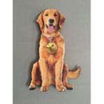Golden Retriever Dekoratif Sarkaçlı Duvar Saati