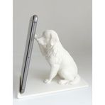 Golden Retriever Telefon ve Tablet Tutucu Sevimli Köpek Figürlü Masaüstü Stand Dekoratif Aksesuar Hayvanseverler İçin Eğlenceli Ofis Hediyesi Golden Retriever Cellphone/Tablet Holder