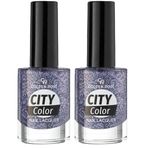 Golden Rose City Color Nail Lacquer Glitter No:105 - Oje 2li paket