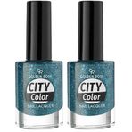 Golden Rose City Color Nail Lacquer Glitter No:109 - Oje 2li paket