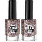Golden Rose City Color Nail Lacquer Glitter No:112 - Oje 2li paket