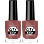 Golden Rose City Color Nail Lacquer No:134 - Oje 2li paket