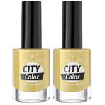 Golden Rose City Color Nail Lacquer No:84 - Oje 2li paket