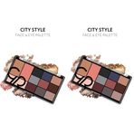 Golden Rose City Style Face & Eye Palette No: 02 Smokey - Allık, Bronzer, Aydınlatıcı ve 9'lu Far Paleti (2 paketi)