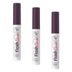 Golden Rose Flash Liner Colored Eyeliner - 109 Deep Plum - Renkli Likit Eyeliner (3 paketi)